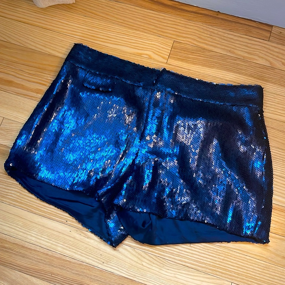 Vintage Joe Fresh, navy sequin tap shorts Size 10